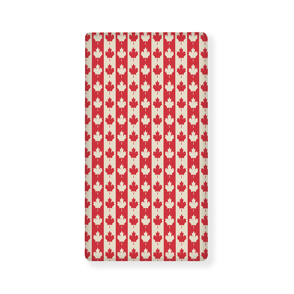Canadian Maple Leaf Pattern Print Baby Crib Sheet