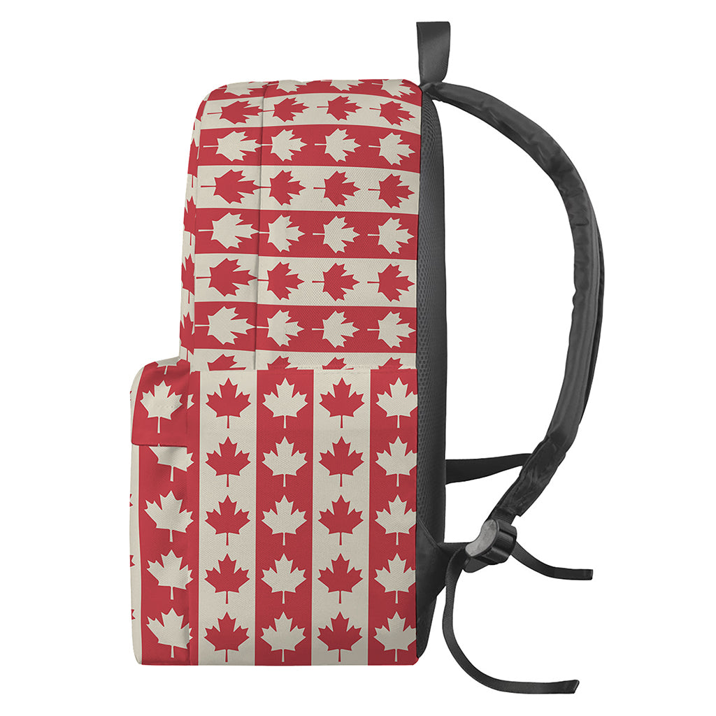 Canadian Maple Leaf Pattern Print Backpack
