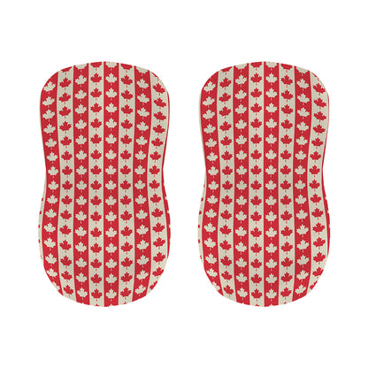 Canadian Maple Leaf Pattern Print Bar Stool Covers