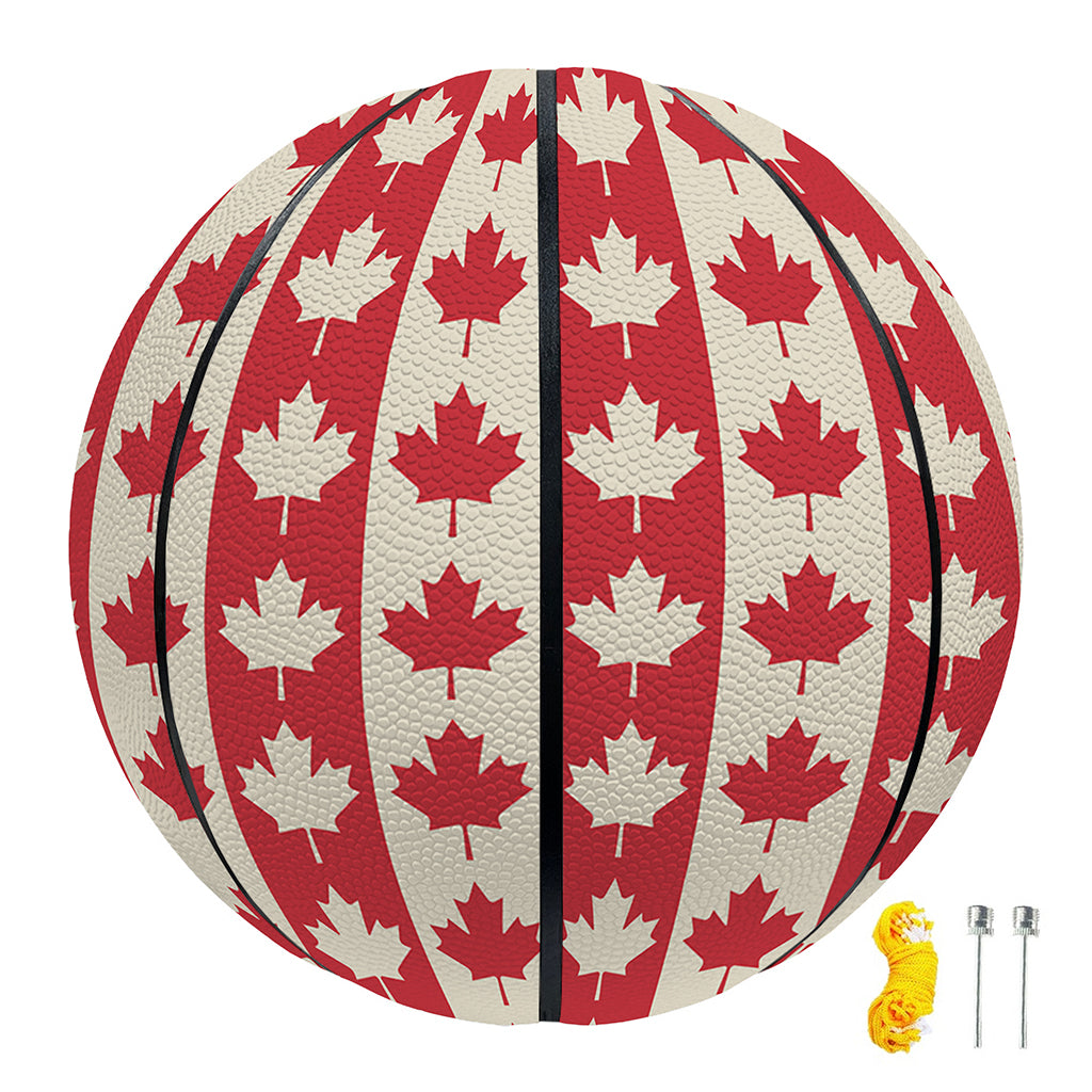 Canadian Maple Leaf Pattern Print Basketball