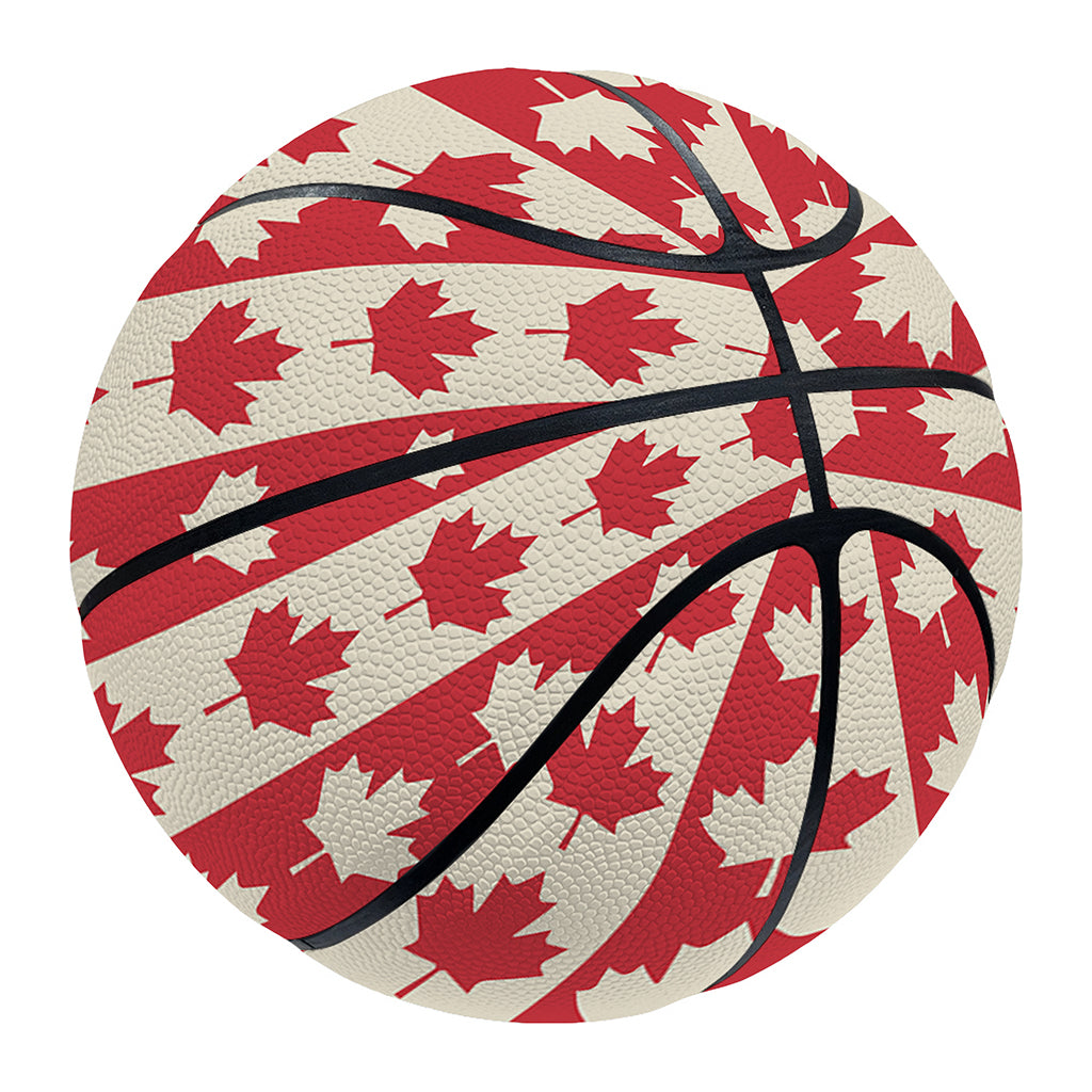 Canadian Maple Leaf Pattern Print Basketball