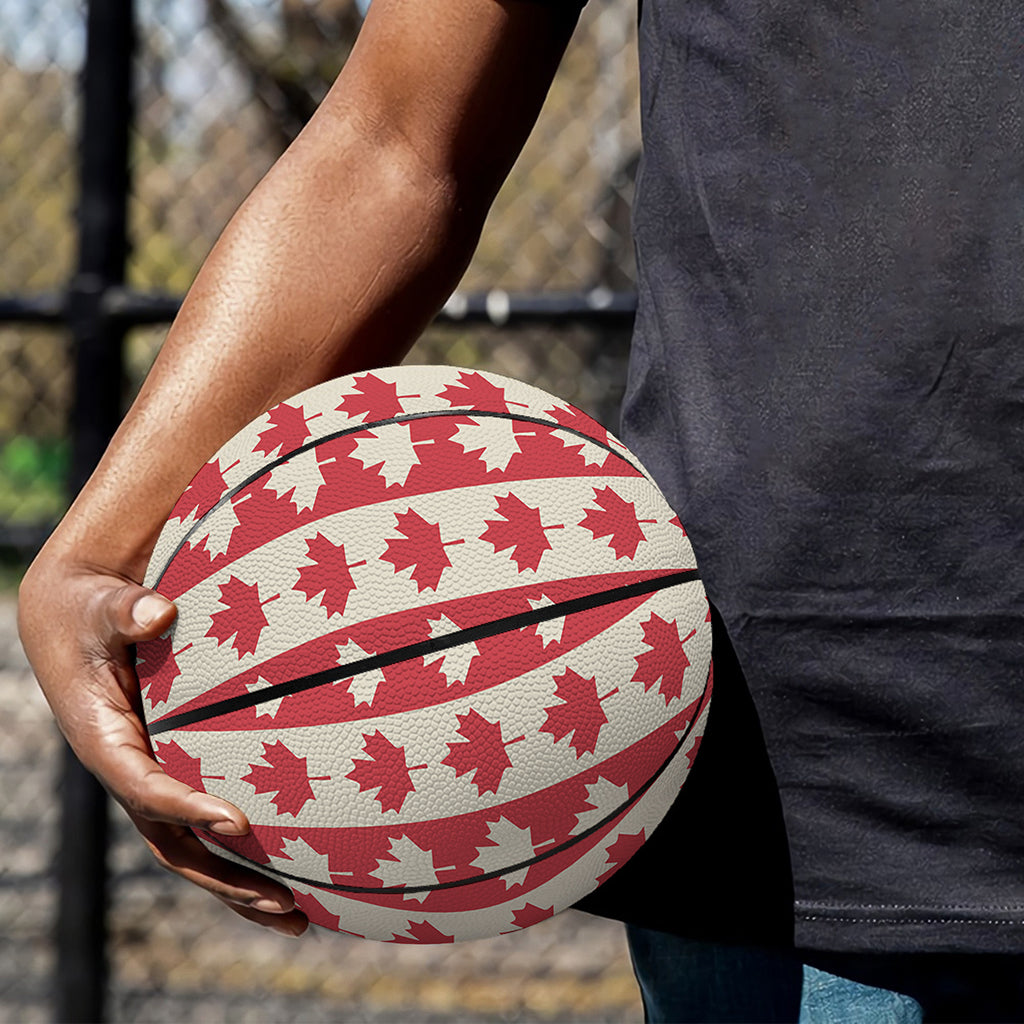 Canadian Maple Leaf Pattern Print Basketball