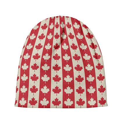 Canadian Maple Leaf Pattern Print Beanie