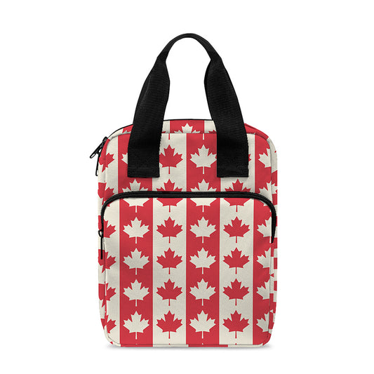 Canadian Maple Leaf Pattern Print Bible Tote Bag