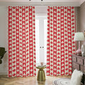 Canadian Maple Leaf Pattern Print Dimout Pencil Pleat Curtains