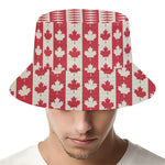Canadian Maple Leaf Pattern Print Bucket Hat