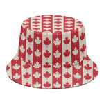 Canadian Maple Leaf Pattern Print Bucket Hat