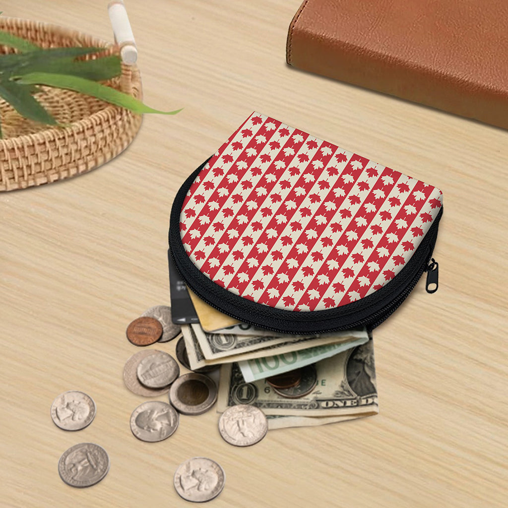 Canadian Maple Leaf Pattern Print Coin Purse