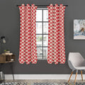 Canadian Maple Leaf Pattern Print Grommet Curtain Panels