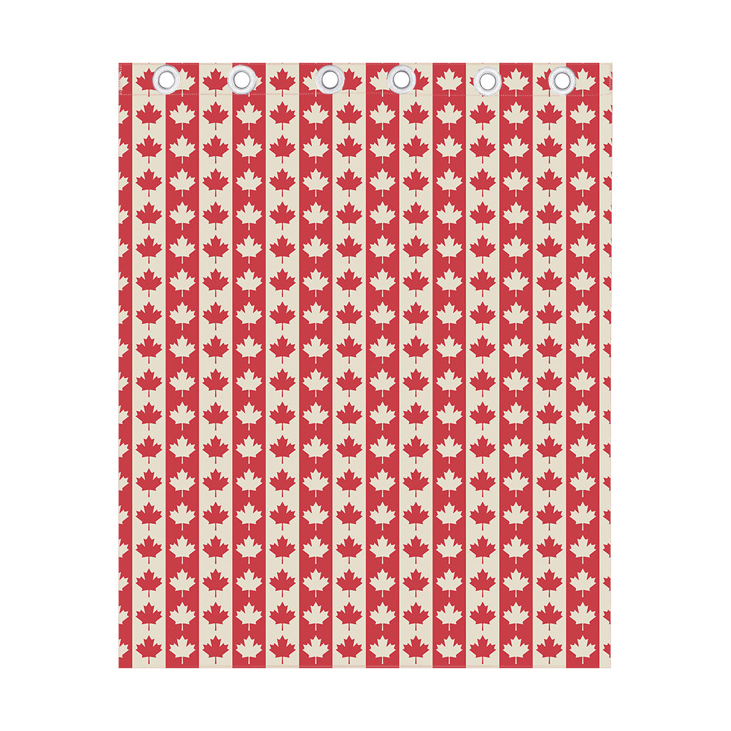 Canadian Maple Leaf Pattern Print Curtain