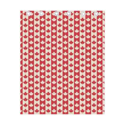Canadian Maple Leaf Pattern Print Curtain