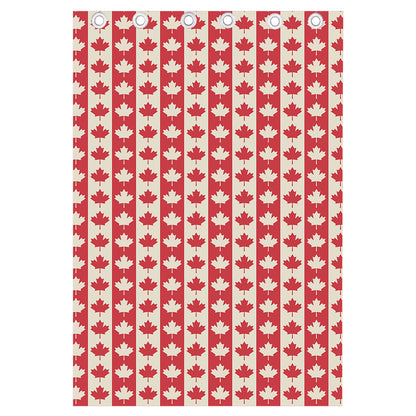 Canadian Maple Leaf Pattern Print Curtain