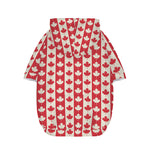 Canadian Maple Leaf Pattern Print Dog Zip Up Hoodie