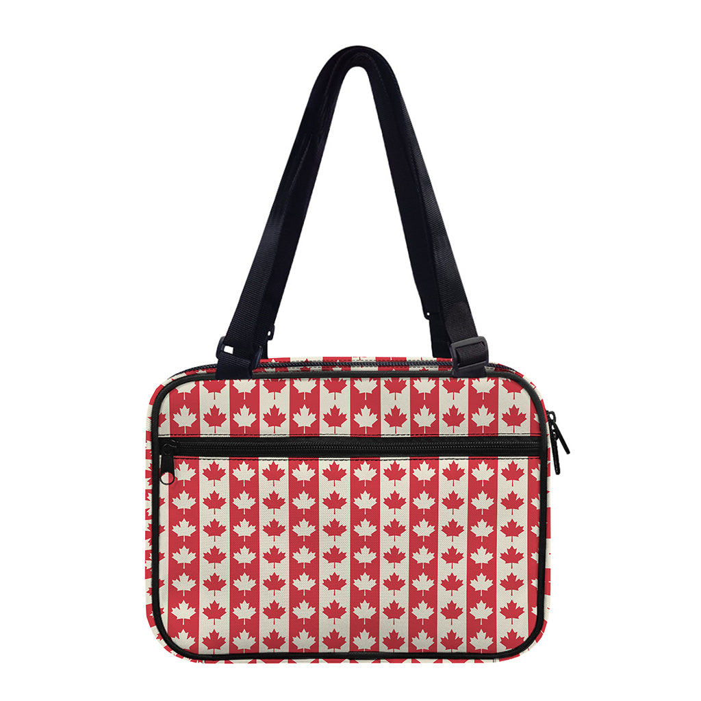 Canadian Maple Leaf Pattern Print Double Strap Bible Bag