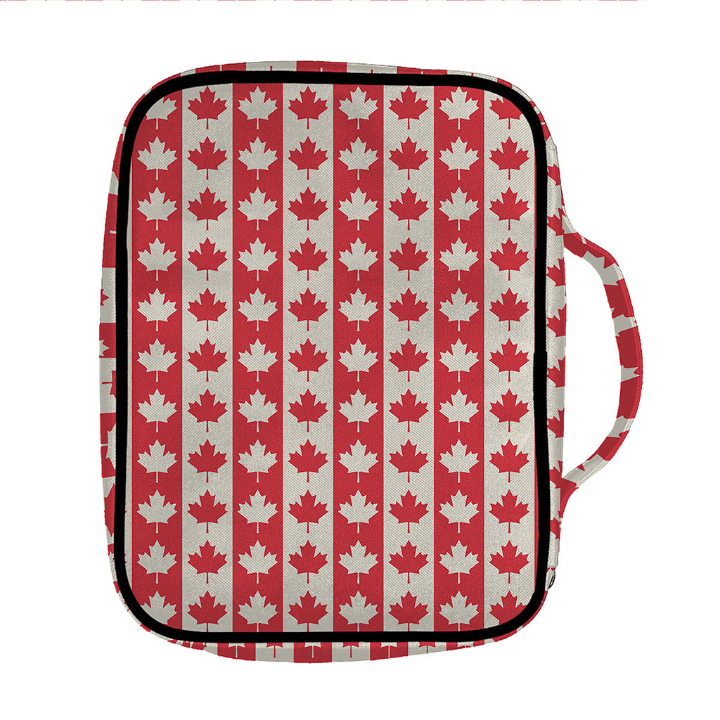 Canadian Maple Leaf Pattern Print Front Pocket Bible Bag