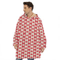 Canadian Maple Leaf Pattern Print Hoodie Blanket