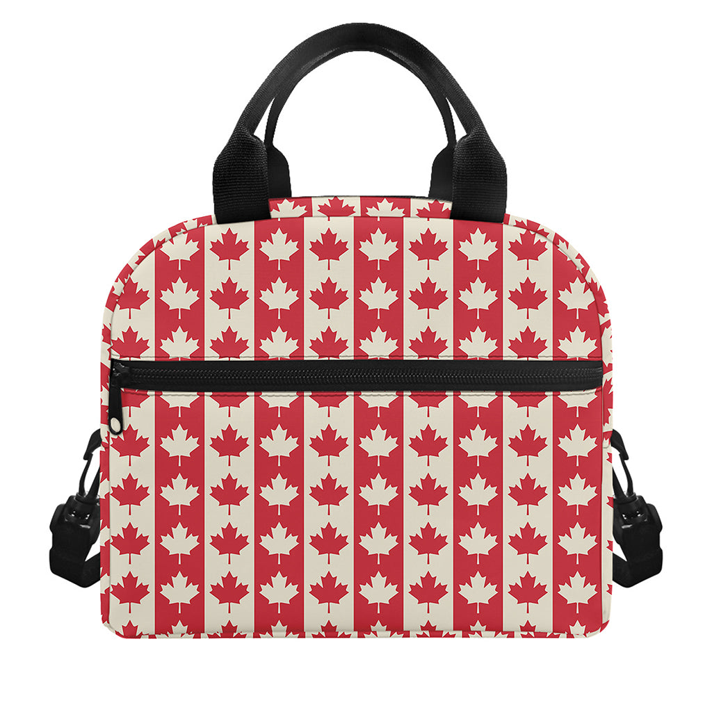 Canadian Maple Leaf Pattern Print Insulated Lunch Bag
