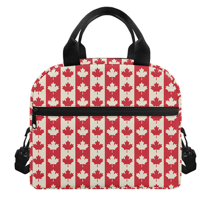 Canadian Maple Leaf Pattern Print Insulated Lunch Bag