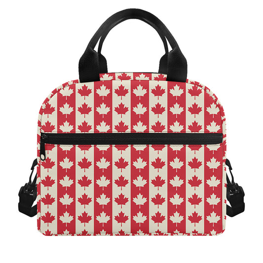 Canadian Maple Leaf Pattern Print Insulated Lunch Bag
