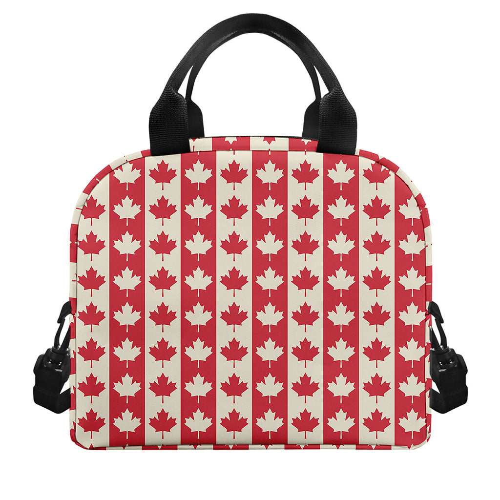 Canadian Maple Leaf Pattern Print Insulated Lunch Bag