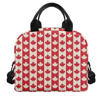 Canadian Maple Leaf Pattern Print Insulated Lunch Bag