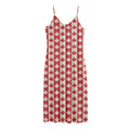 Canadian Maple Leaf Pattern Print Jersey Midi Cami Dress