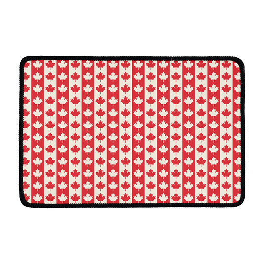 Canadian Maple Leaf Pattern Print Kitchen Mat