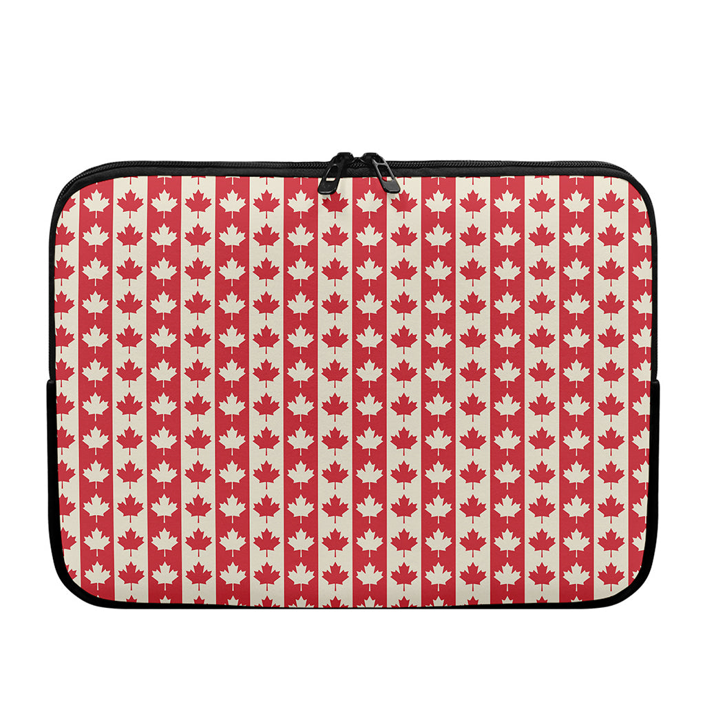 Canadian Maple Leaf Pattern Print Laptop Sleeve