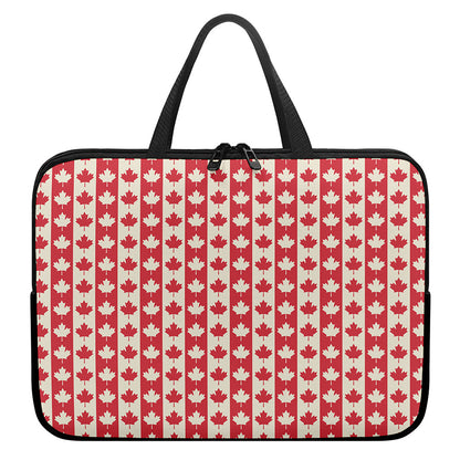 Canadian Maple Leaf Pattern Print Laptop Sleeve With Handle