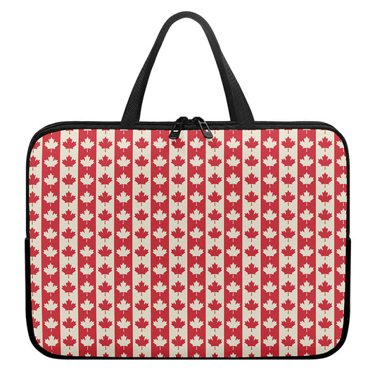 Canadian Maple Leaf Pattern Print Laptop Sleeve With Handle