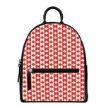 Canadian Maple Leaf Pattern Print Leather Backpack