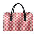 Canadian Maple Leaf Pattern Print Leather Duffel Bag