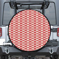 Canadian Maple Leaf Pattern Print Leather Spare Tire Cover