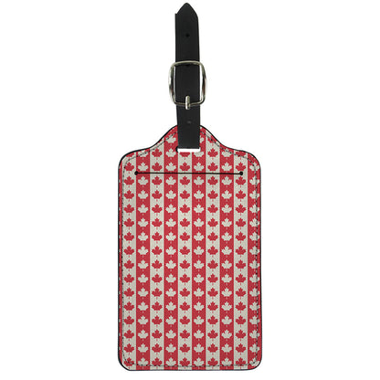 Canadian Maple Leaf Pattern Print Luggage Tag