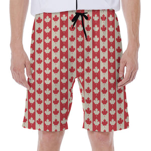 Canadian Maple Leaf Pattern Print Men's Beach Shorts