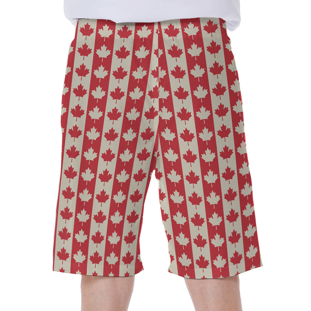 Canadian Maple Leaf Pattern Print Men's Beach Shorts