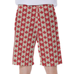 Canadian Maple Leaf Pattern Print Men's Beach Shorts