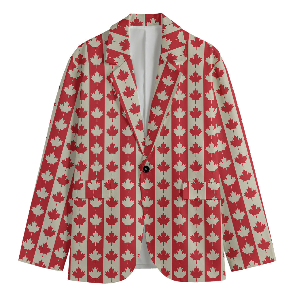 Canadian Maple Leaf Pattern Print Men's Blazer