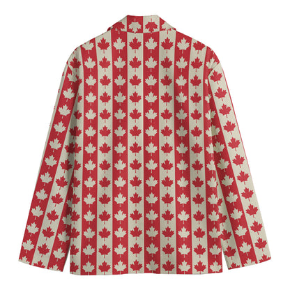 Canadian Maple Leaf Pattern Print Men's Blazer