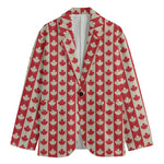 Canadian Maple Leaf Pattern Print Men's Cotton Blazer