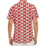 Canadian Maple Leaf Pattern Print Men's Deep V-Neck Shirt