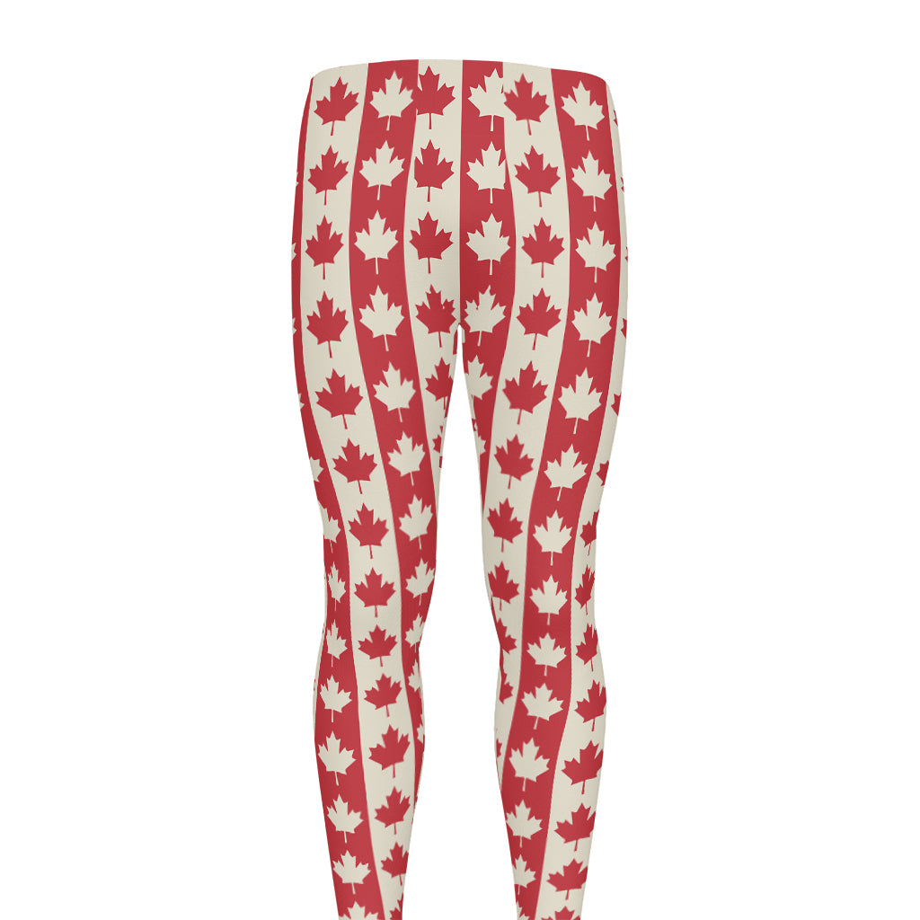 Canadian Maple Leaf Pattern Print Men's leggings