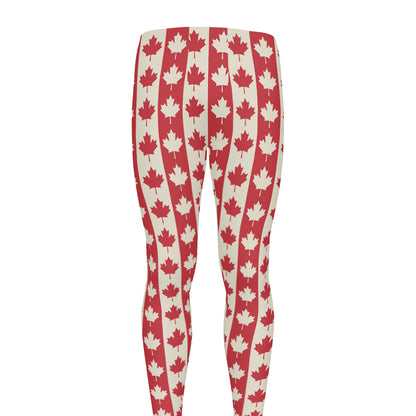 Canadian Maple Leaf Pattern Print Men's leggings