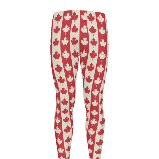 Canadian Maple Leaf Pattern Print Men's leggings