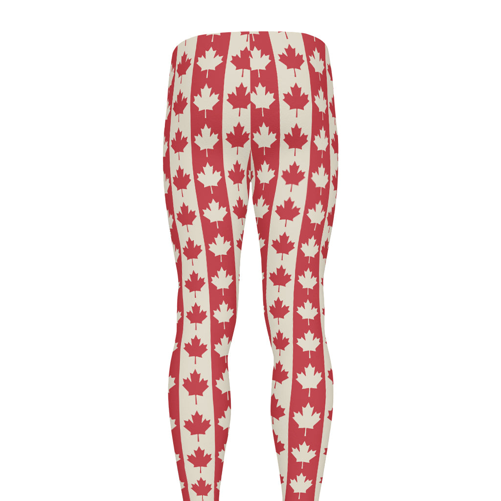 Canadian Maple Leaf Pattern Print Men's leggings