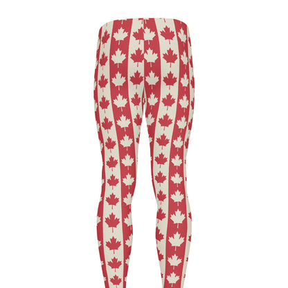 Canadian Maple Leaf Pattern Print Men's leggings