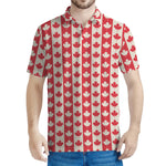 Canadian Maple Leaf Pattern Print Men's Polo Shirt