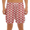 Canadian Maple Leaf Pattern Print Men's Split Running Shorts