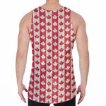 Canadian Maple Leaf Pattern Print Men's Velvet Tank Top
