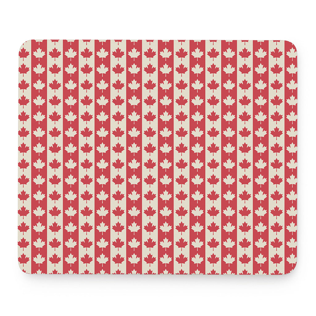 Canadian Maple Leaf Pattern Print Mouse Pad
